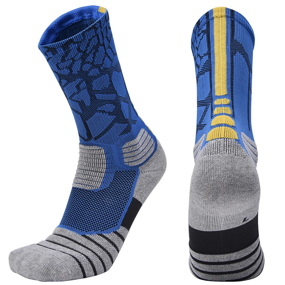 

1 Pair Long Tube Soft Non Slip Stockings Professional Durable Men Women Elastic Comfortable Sport Running Basketball Socks Thick