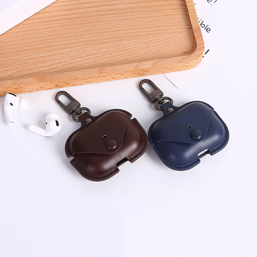 Мягкий чехол для Apple Airpods Pro, аксессуары для iPhone AirPods 3, чехол для ключей, роскошная кожаная сумка для хранения, чехол для наушников, брелок