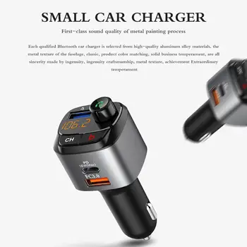 

Onever New Car Mp3 Player Bass Bluetooth 5.0 Fast Charging Car FM Transmitter With Memory Function Aluminum Alloy Type-CBlack