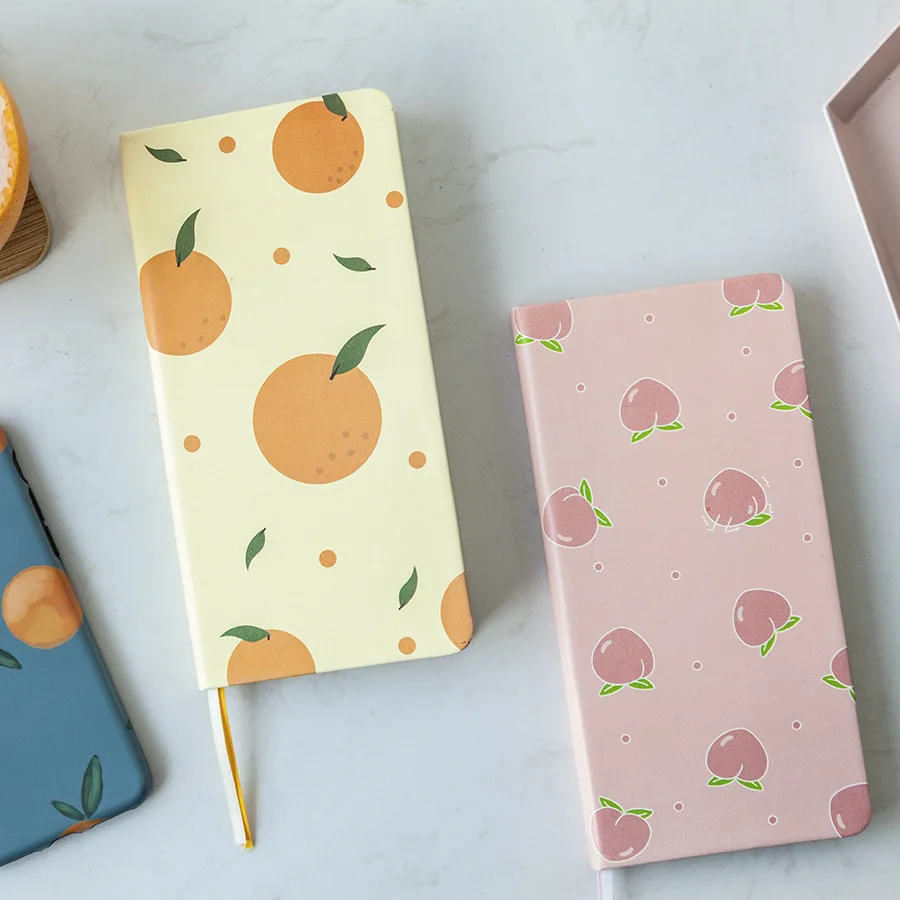

Cute Kawaii Journal Diary Notebook With Grid Paper Fruit Series Travel Notepad Book For Student Office Korean Stationery Gifts