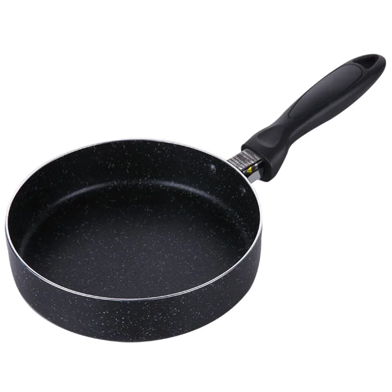 Black 18CM Nonstick Pan Non-Stick Cookware Frying Pan Saucepan Small Fried Eggs Pot General Use for Gas and Induction Cooker - Цвет: Black