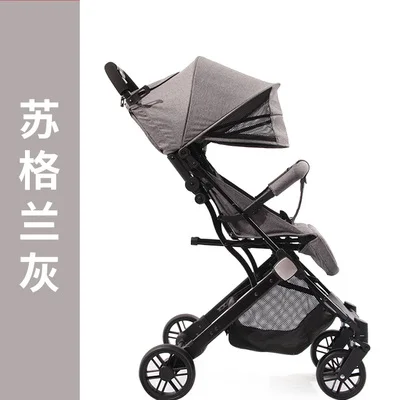 A2 Baby stroller ultra light folding portable simple child high landscape can sit reclining baby child umbrella car on the plane - Цвет: A2