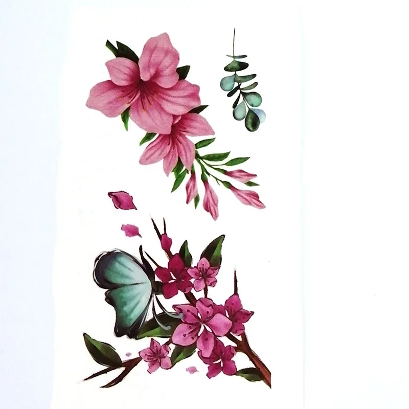 30pcs Q026 Flowers Sticker Temporary Tattoo Fake Tattoos Hand Face Foot Arm Body Art For Men Women 30pcs - Color: 30pcs Q026