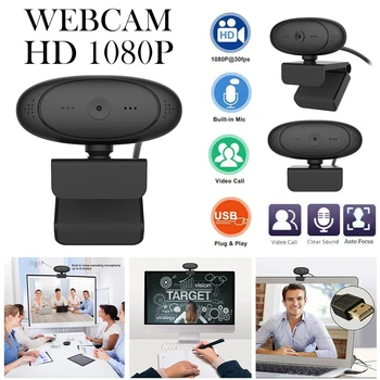 

Full HD 1080P Webcam USB Camera webcamera autofocus With Microphone Flexible Rotatable Web Camera for Video Conference Computer