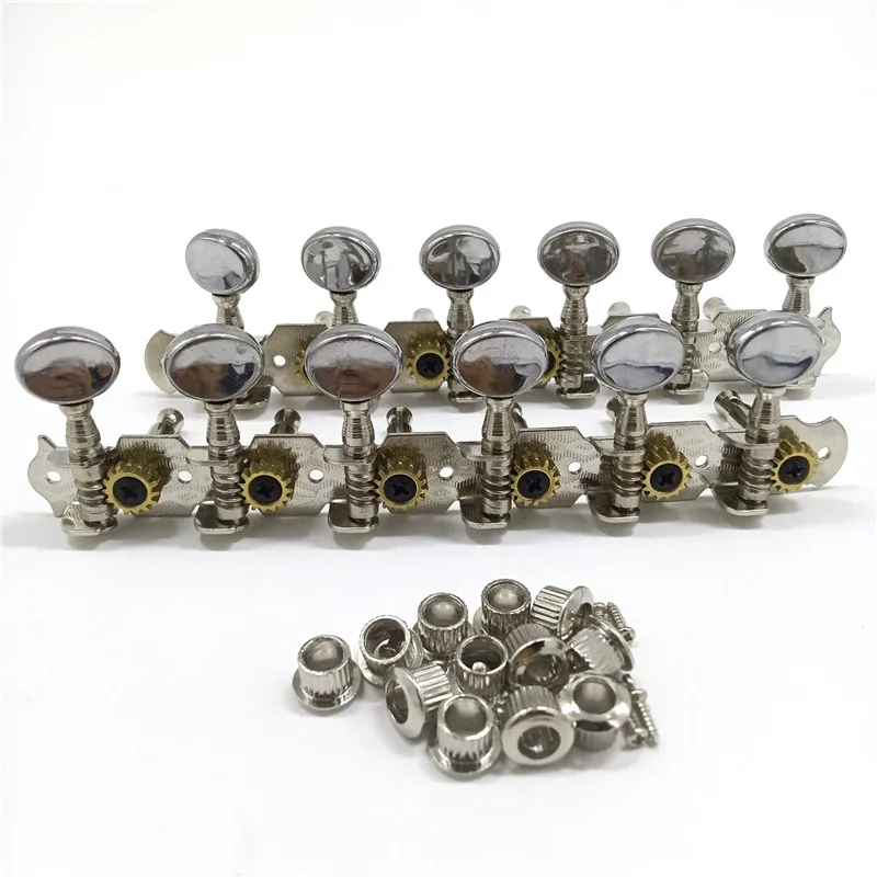 Afinador de Cordas Acessórios de Guitarra com Botão 6r6l com Cabeças de Máquina de 12 Cromado Conjunto Cordas Redondo - Image 2