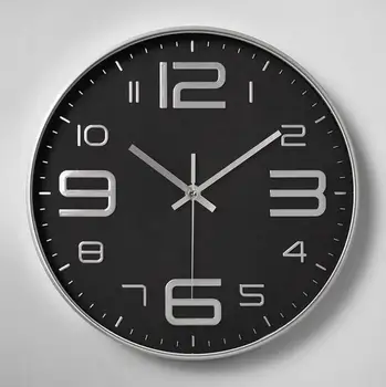 

12 Inch Rose Gold Wall Clock Modern Minimalist Round Clock Plastic Wall Clock Mute Quartz Clock Home Decorate Concise Style G038