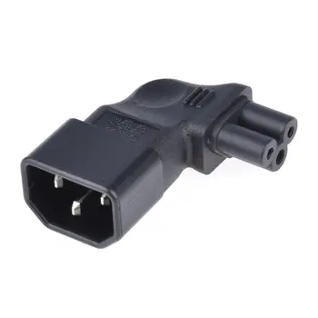 

HTHL-IEC 320 C14 to C5 90 Degree Left Angle Power Adapter Converter Male/Female
