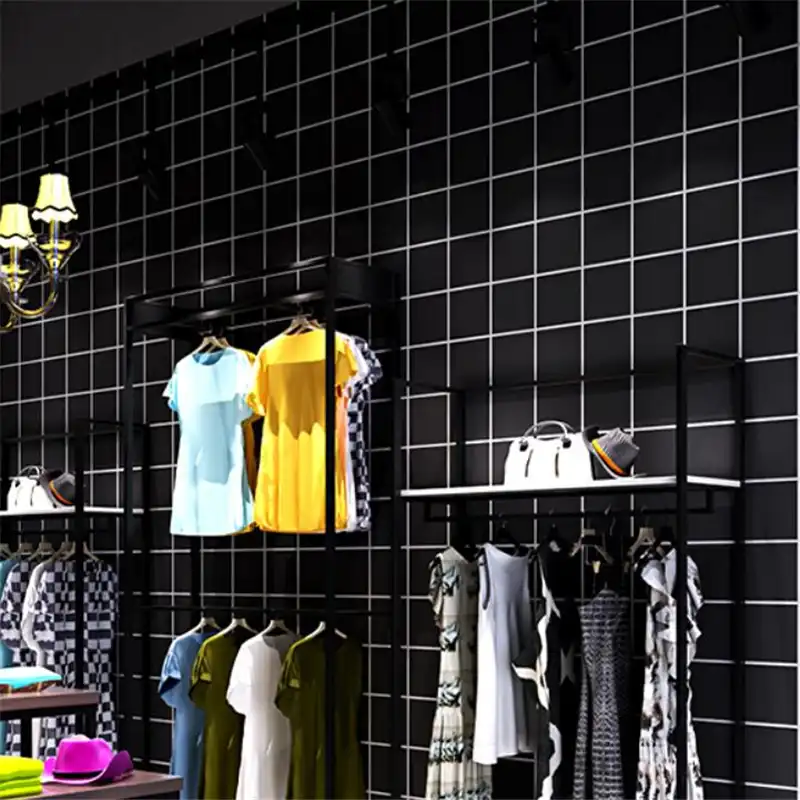 Beibehang Scandinavian Style Ins Black And White Solid Color