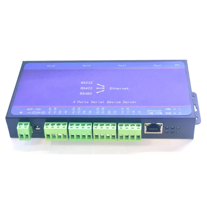 4 последовательный сервер/RS232/RS485/RS422 конвертеру TCP/IP сети RS232-Ethernet RS485-Ethernet RS422-Ethernet