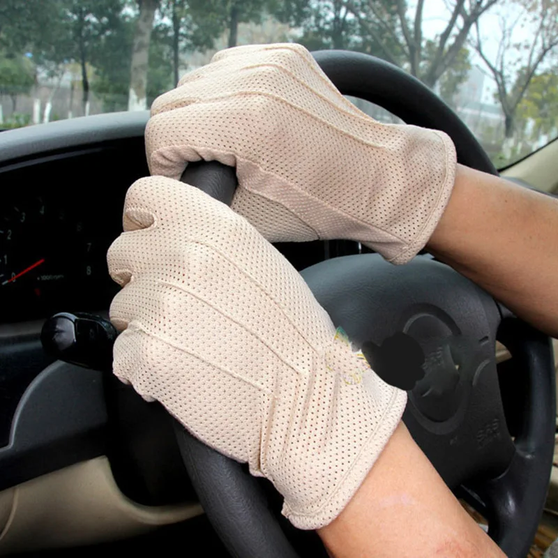 Summer Driving Gloves Men, Cotton Driving Gloves