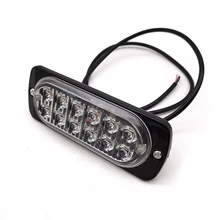 

Ultra Slim Car Truck Off-Road Amber 12 LED Flashing Strobe Light Signal Lamp
