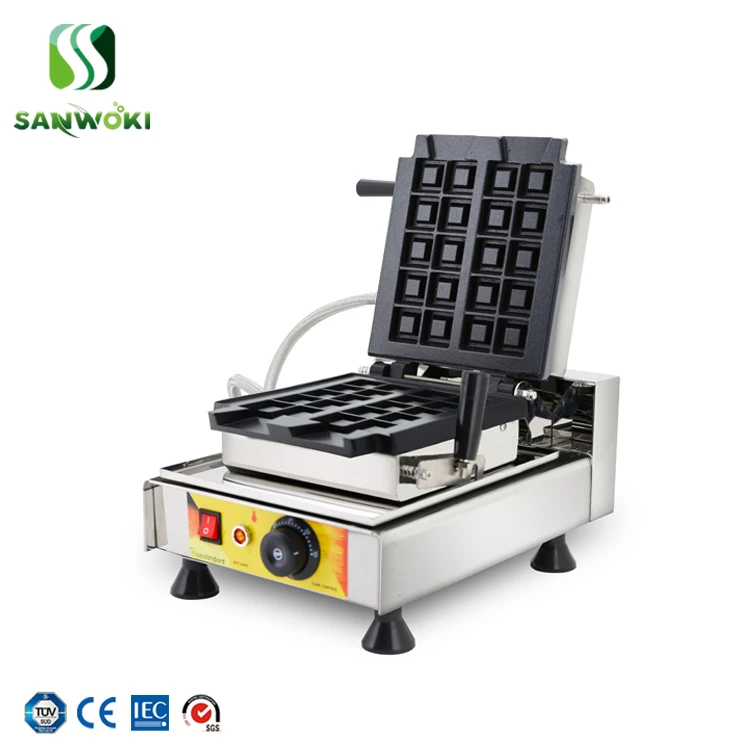 Commercial Electric Rotating Round Waffle Maker Non-stick Grid Muffin Baker Plate Cast Aluminum Rotate Waffle Maker 110V