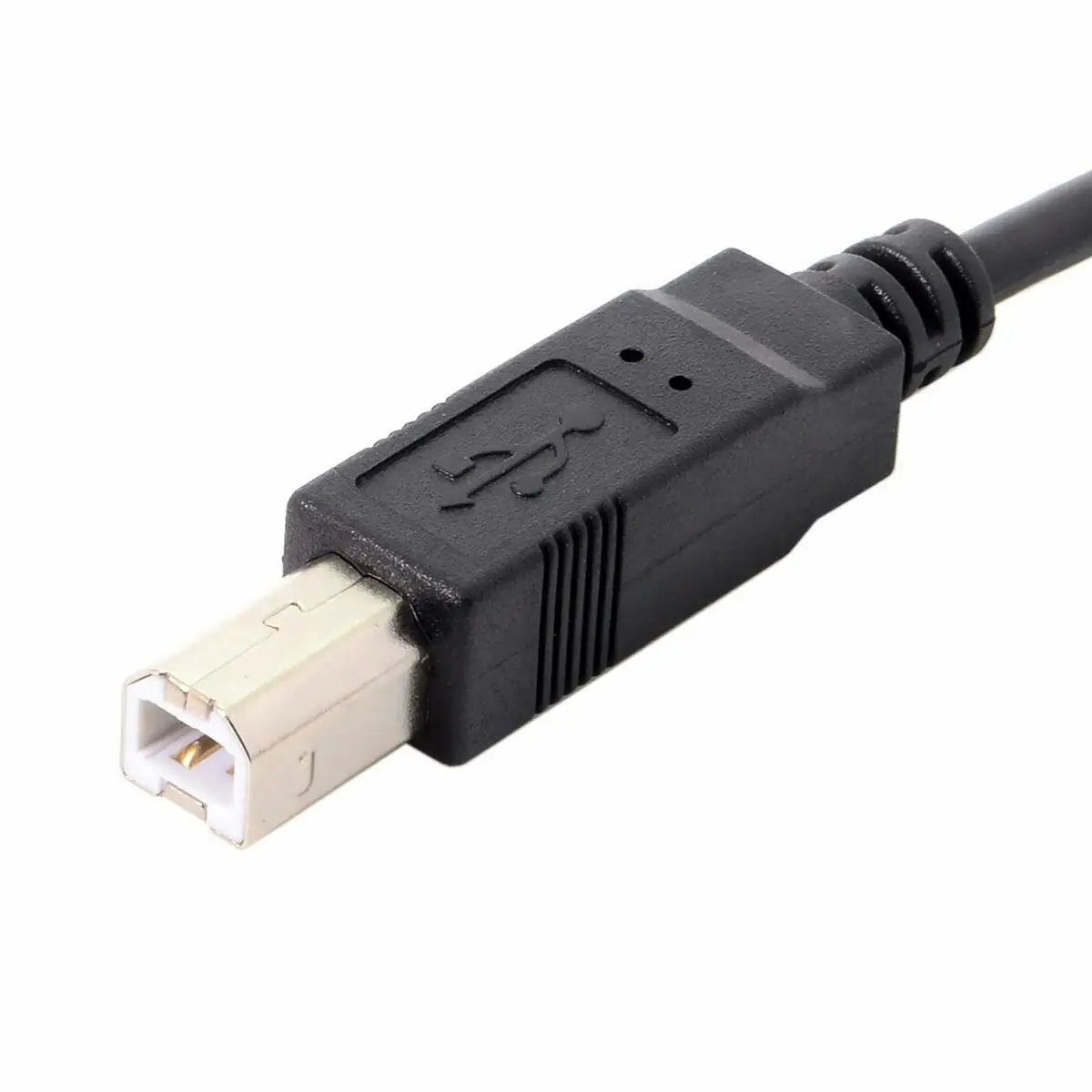 Down Angled 90 Degree USB 2.0 Male to B Type Male Cable for Printer Scanner Durable Easy To USe AA4539