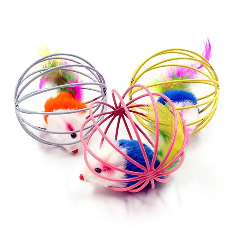 1Pc Cat Interactive Toy Stick Feather Wand With Small Bell Mouse Cage Toys Plastic Artificial Colorful Cat Teaser Toy Supplies