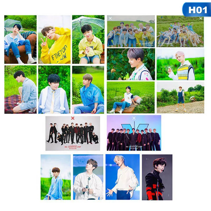 18pcs/set KPOP X101 QUANTUM LEAP Self Made Paper Lomo Card Photo Card Poster Photocard Fans Gift Collection
