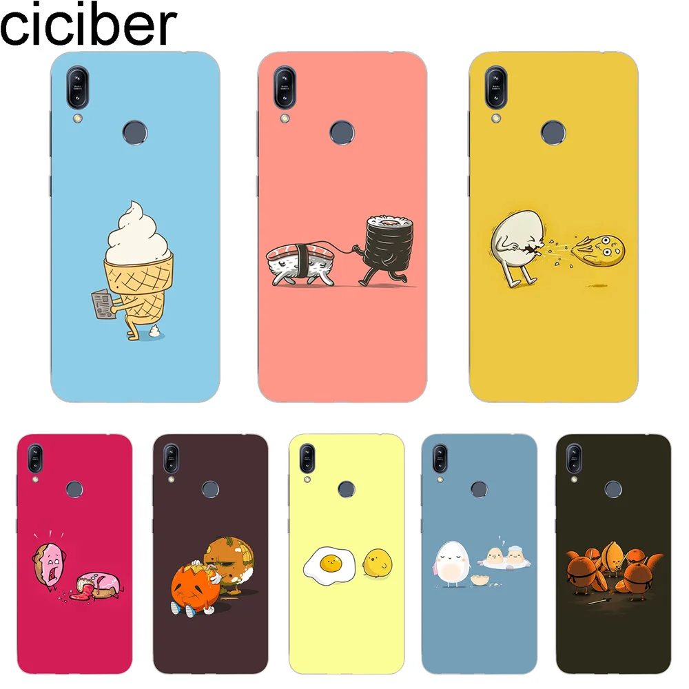 ciciber For ASUS Zenfone Max Pro M1 ZB601KL ZB602KL ZenFone M2 ZB631KL ZB633KL Phone Case Soft TPU Funny Food Coque |