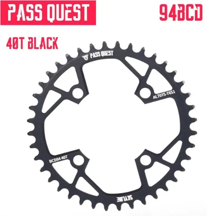 Велосипедная Звездочка Pass Quest 94BCD круглая 32 T/34 T/36 T/38 T/40 T велосипедная цепь MTB велосипедная Звездочка Корона BCD 94 для NX GX X1