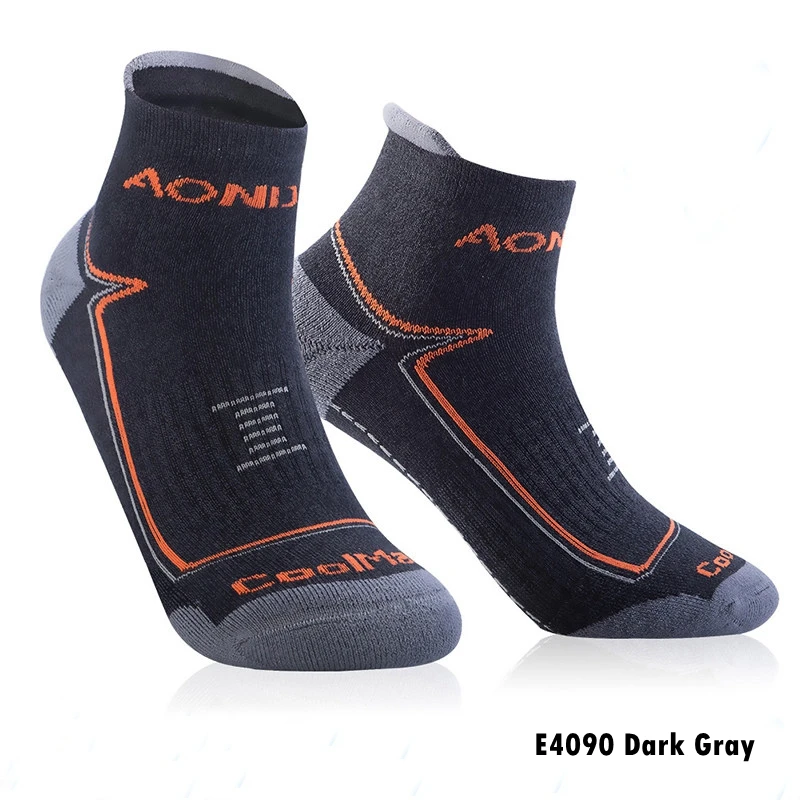 E4090 Dark Gray AONIJIE для спорта на открытом воздухе, бега, спортивной производительности, вкладка, тренировочная подушка, Компрессионные носки, защита от пятки, для велоспорта, E4090 - Цвет: E4090 Dark Gray