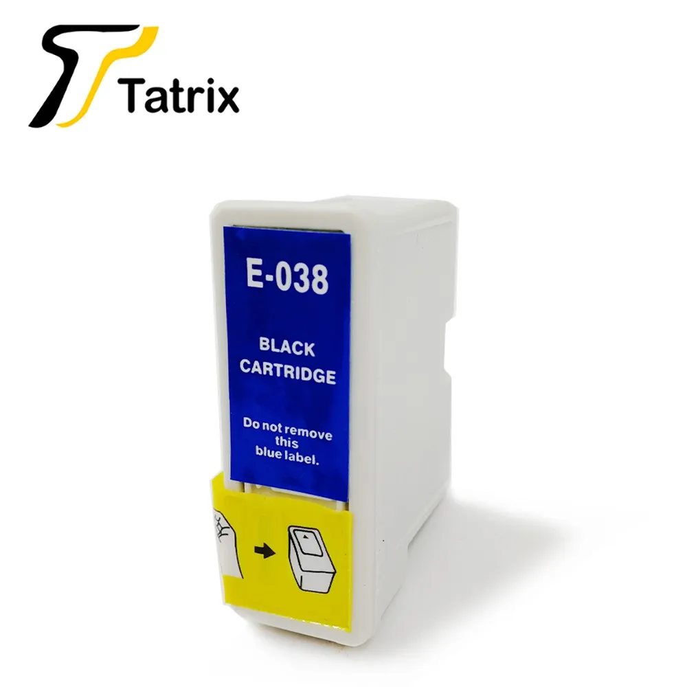 T038-BK Татрикс для Epson T038 T039 Совместимый картридж для Epson Stylus C41/C41UX/C43UX/SX/C45/CX1500/CX1500V и т. Д. Принтер - Цвет: T038-BK