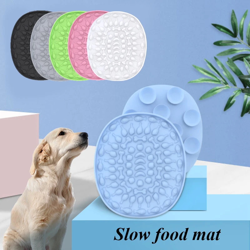 Silicone Dog Feeding Licking Mat Environmentally Sucker Feeder Pad Dog