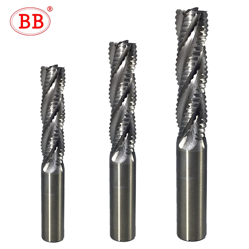BB Schruppen Ende Mühle HSS Schneider 4 Flöte 5mm bis 45mm Sägeblatt Metall Bearbeitung Zoll & Iso 6mm 8mm 10mm 12mm 16mm