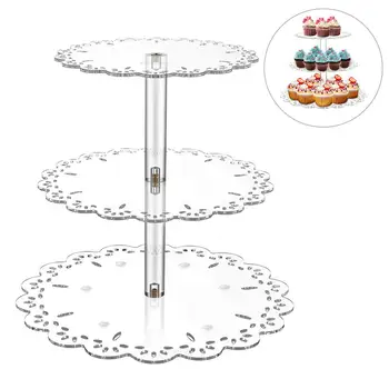 

Acrylic Cupcake Cake Stand Set Display Rack Stands for Birthday Party Cakes Decor Stand Table Candy Bar Table Decor Tools
