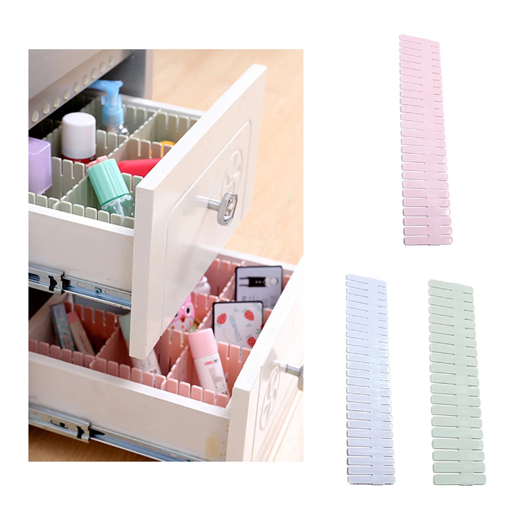 4pcs/8pcs Drawer Dividers DIY Closet Separator Underwear Socks Container Flexible Partition