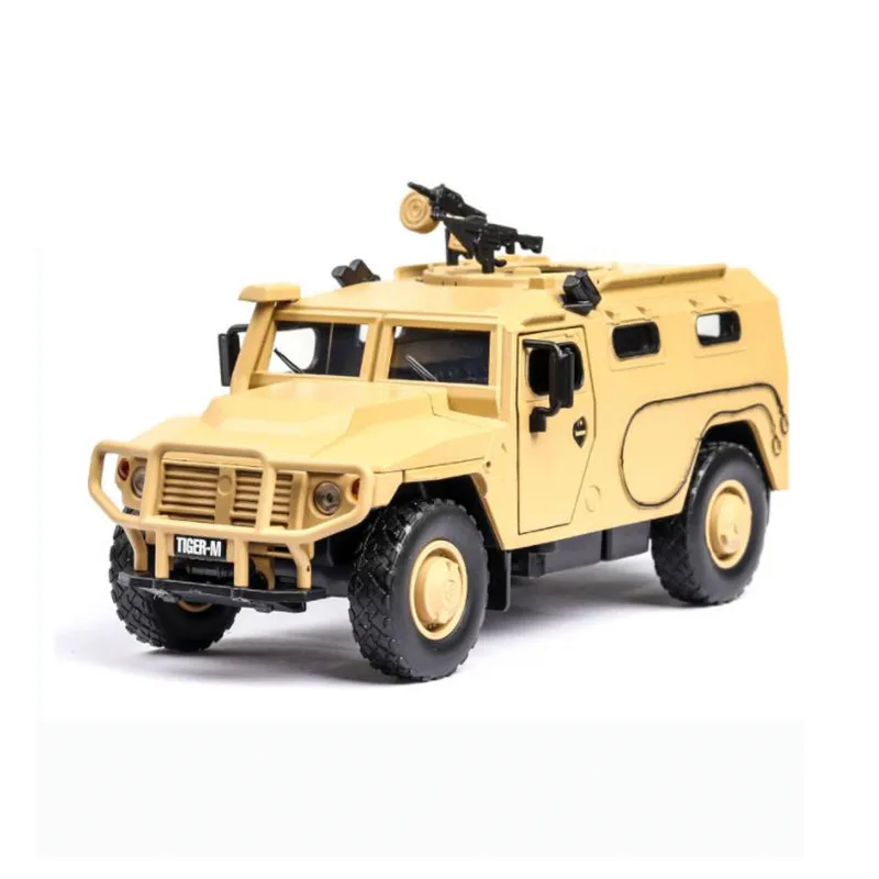 Цвет: желтый 1/32 Diecasts& Toy Vehicles Tirge-M Модель армейского автомобиля со звуком и светом коллекционная машинка игрушки для детей подарок brinquedos - Цвет: Цвет: желтый