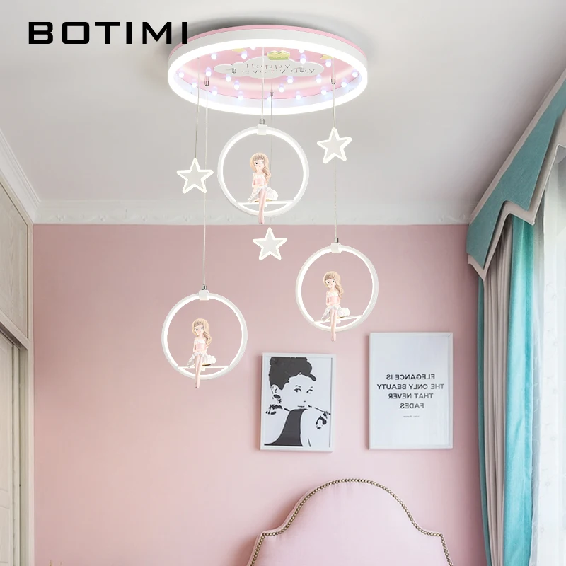 BOTIMI Новое поступление Мультяшные светодиодные подвесные светильники с куклой