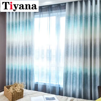 

Tiyana Gradient Linen Curtains For Living Room Window Rainbow Stripe Curtains For Bedroom Children Curtains H006-4