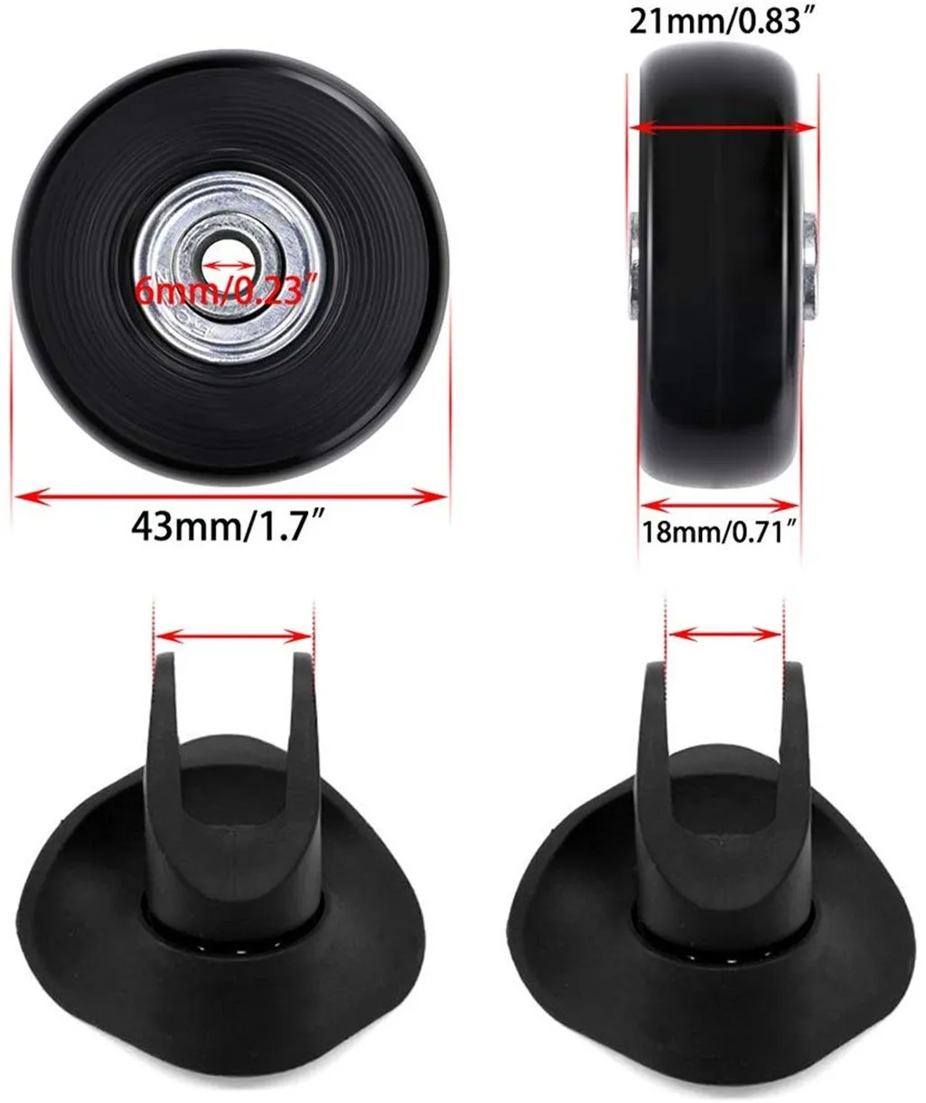 Ruedas Para Mueble чемодан для багажа сменные Колеса резиновый шарнирный ролик
