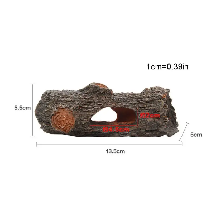 

Aquarium Decorations Log Resin Hollow Simulation Tree Trunk Ornament Tank Decor