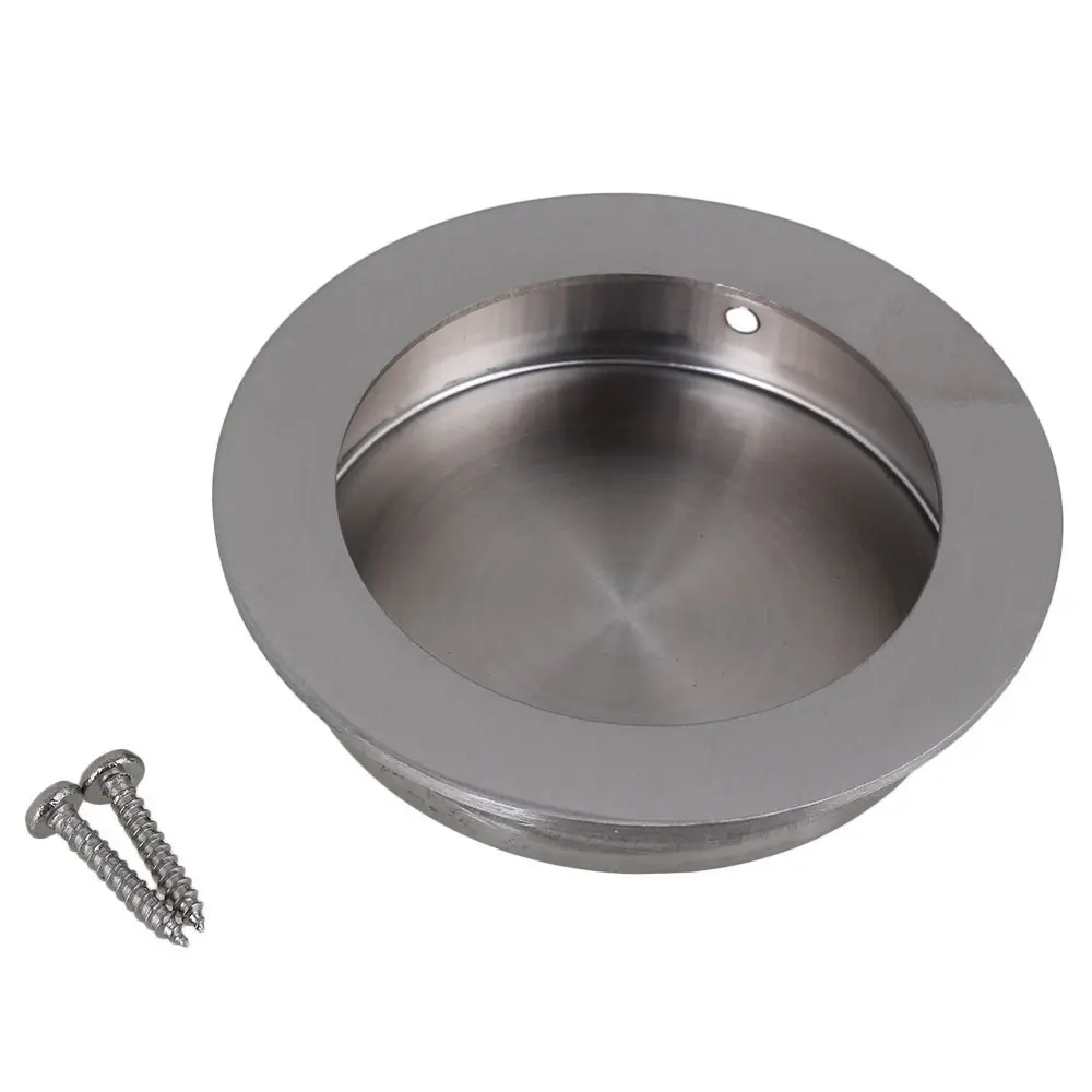 

10/5/1pcs 304 Stainless Steel 70mm OD Recessed Round Knob Handle Pull for Cabinet Drawer Closet Cupboard Door