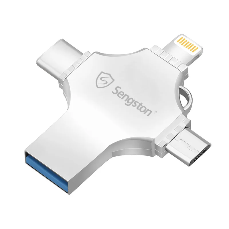 4 в 1 USB флэш-накопитель Iphone Android type-C USB3.0 высокоскоростной памяти Sengston