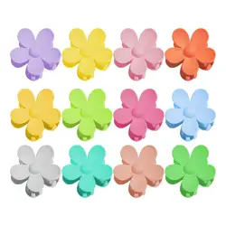 12 Colors Candy Color Sweet Flower Bow Hair Clip Set Spring And Summer New Catch Clip Sweet Flower Bow Hairpin