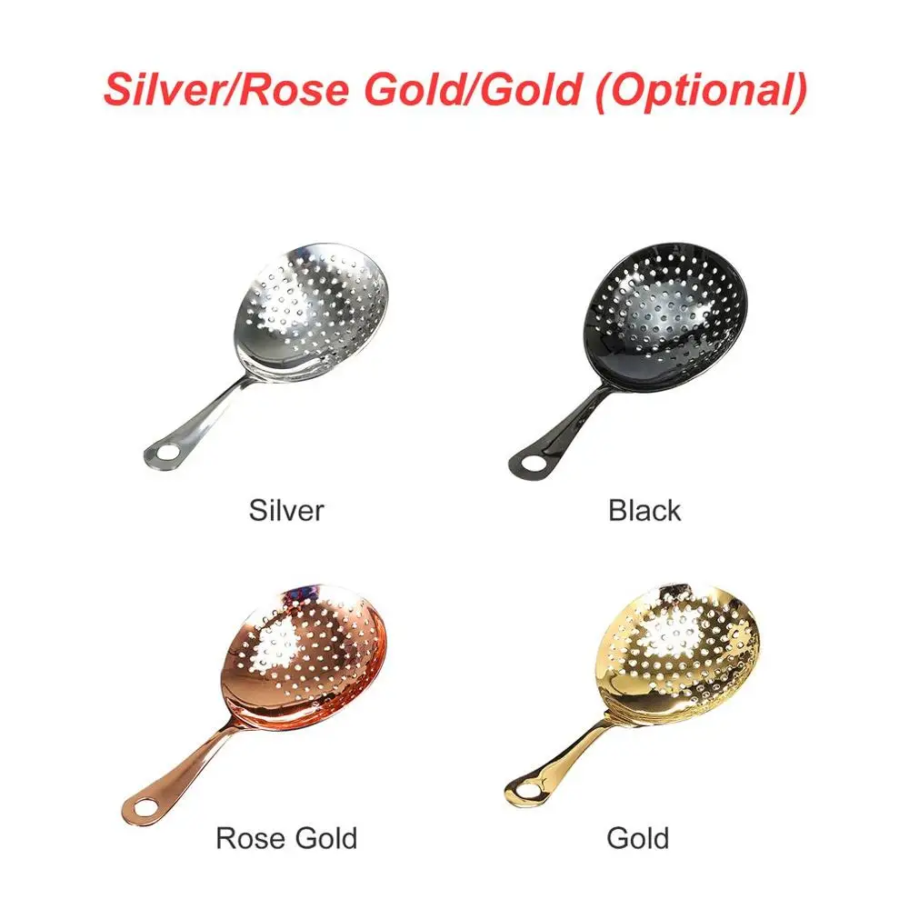 Cocktail Strainer 304 Stainless Steel Julep Strainer Bartender Cocktail Shaker Wine Ice Strainer Bar Percolator Mixed Barware