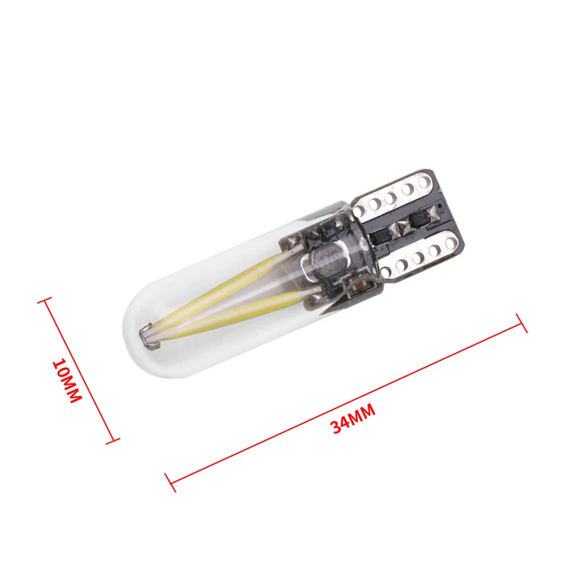 T10 194 2825 WY5W W5W лампы накаливания COB Светодиодный стеклянный корпус клиновидные автомобильные парковочные лампы CANBUS без ошибок для чтения автомобиля купольная Лампа DC 12 В