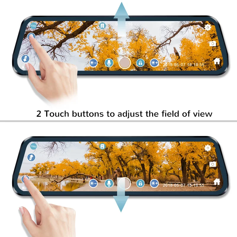  Car Follower Car DVR Camera Recorder Dual Lens Cam Mirror Rear View Car Camera Full HD 1080P Dashca