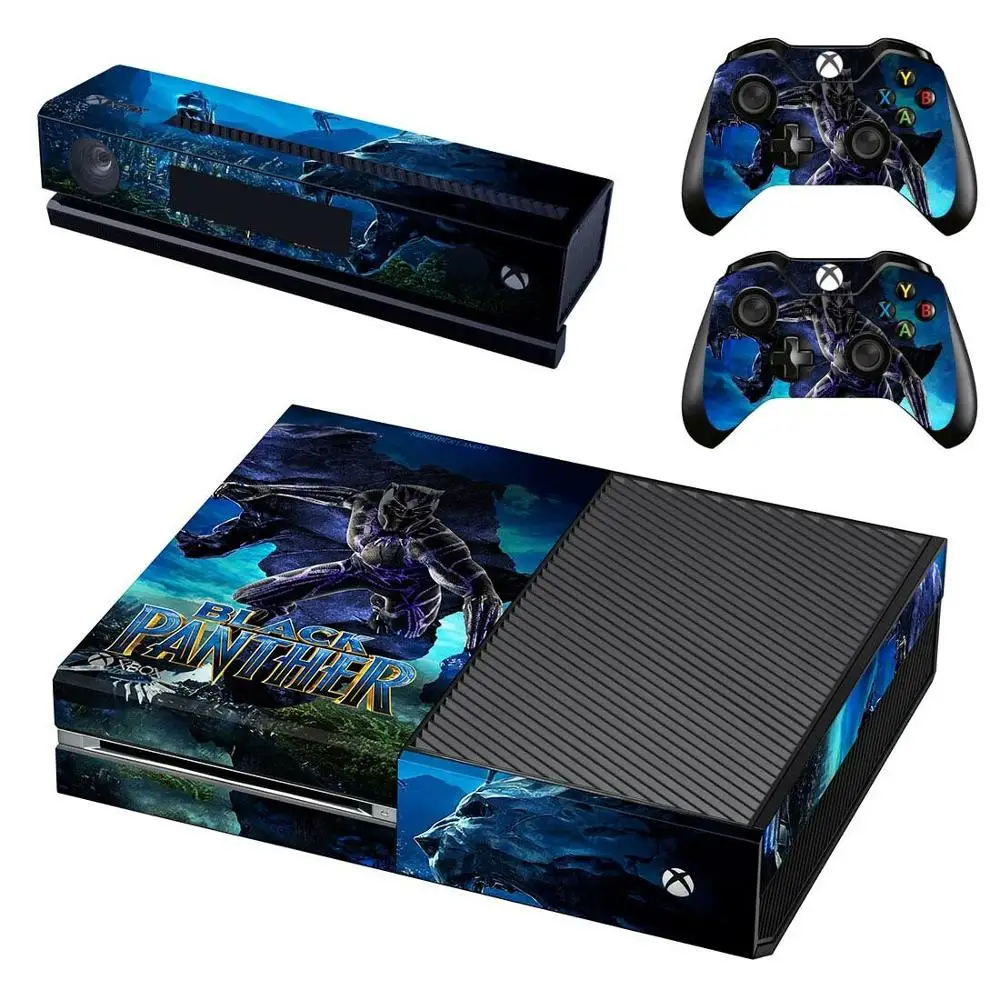 Черная пантера наклейка s для xbox one виниловые наклейки на кожу Обложка Стикеры для xbox one консоль Kinect два контроллера шкуры