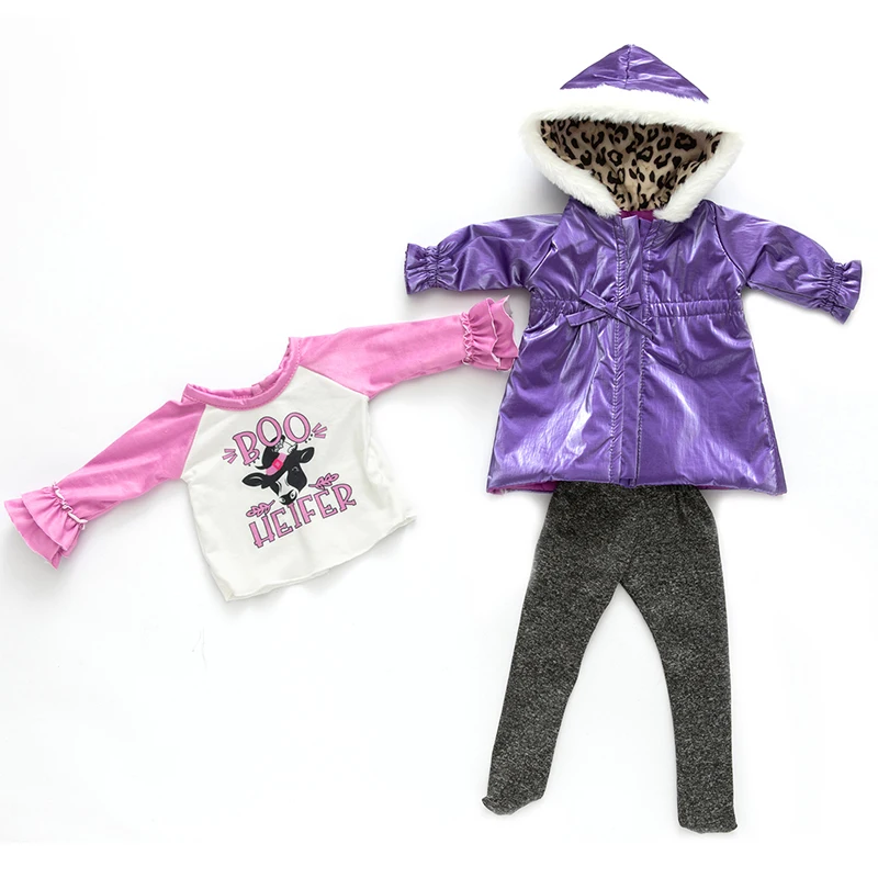 2022 New Down jacket + leggings Doll Clothes Fit For 18inch/43cm born baby Doll clothes reborn Doll Accessories