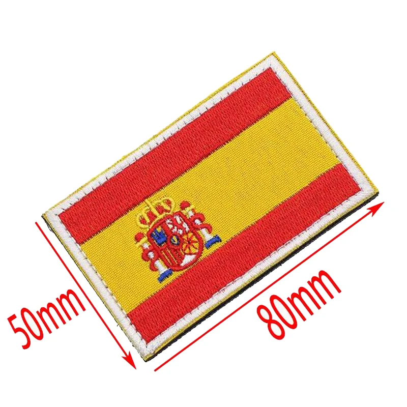 Spain Flag 3D patches for backpacks bags embroidery military patch applique Armband tactical Moral Badge Hook And Loop stickers  (2)