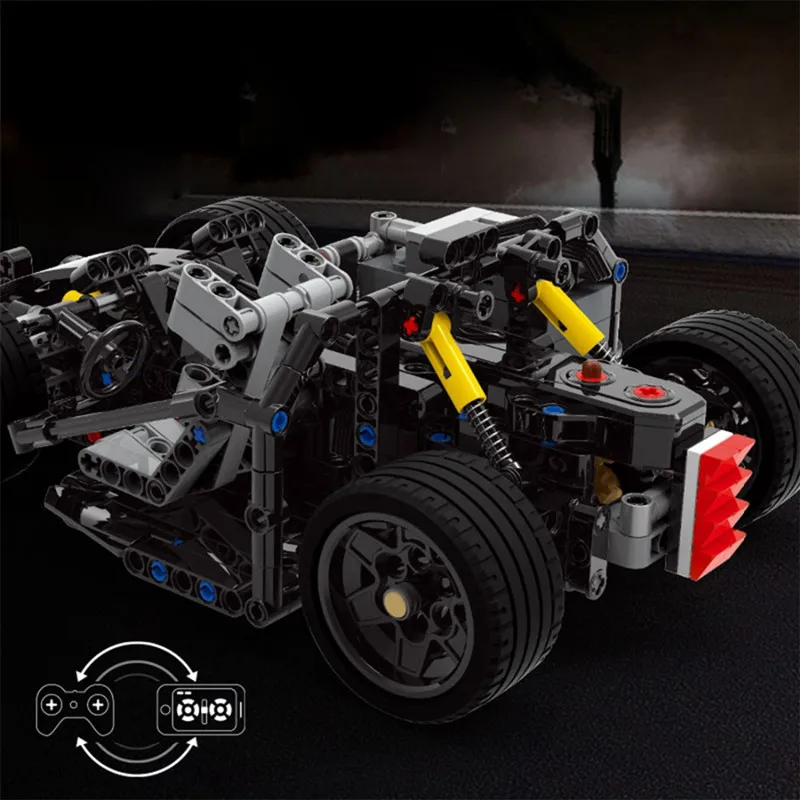 430Pcs Building Blocks 4CH 2.4G APP Phone Remote Control Car Monster Kart Brick Dual Motor Suspension Shockproof RC Car Toy Gift 3