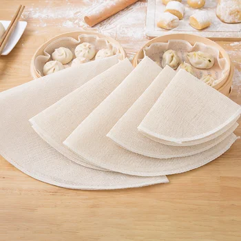 

2pcs Cotton Steam Cloth For Steaming Grid Cleaning Steam Basket Cloth Cookware Gadget