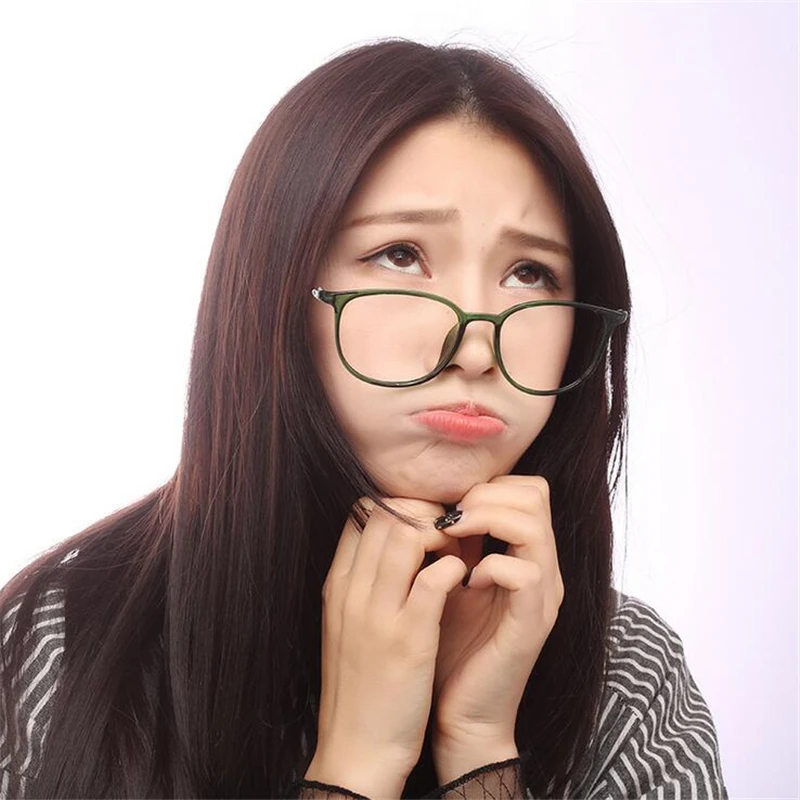 TR90 Round Nearsighted Eyeglasses Women Men Retro Oval Student Finished Myopia Glasses Prescription  -0.5 -0.75 -1.0 -1.5 To -6 5