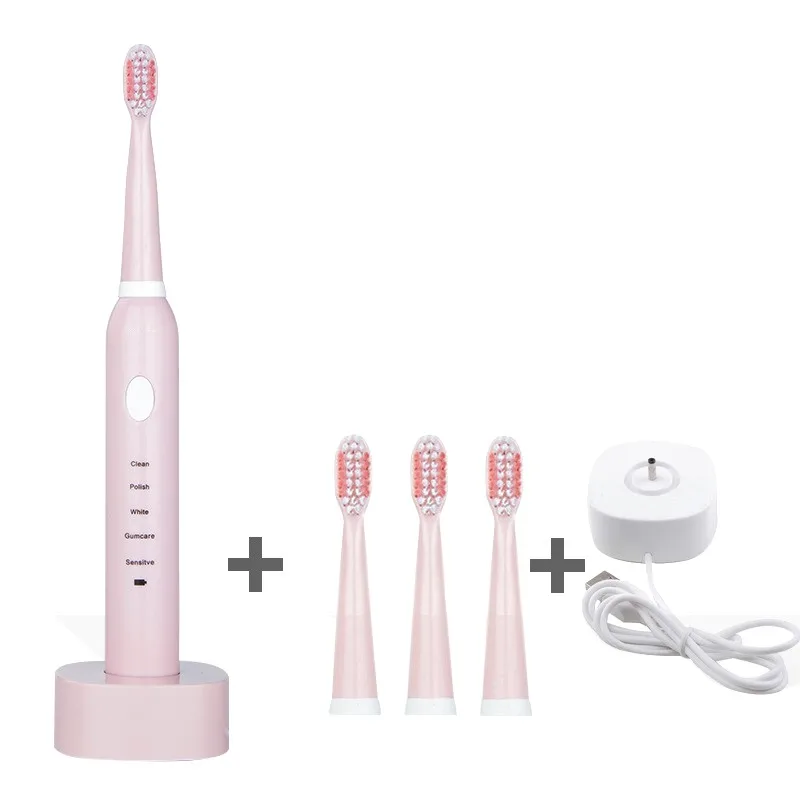 USB charging stand New 5 Cleaning Modes Charging Electric Toothbrush Oral Hygiene Cleaning Whitening Waterproof Sonic Vibration Electric Toothbrush - Цвет: USB charging stand