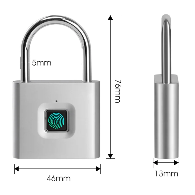 

Electronic Lock Smart Anti-Theft Zinc Alloy Biometric Fingerprint Luggage