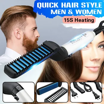 

110V-220V Durable Electric Straight Hair Comb Brush Heated Ceramic Hair Electric Hair Straightener Comb