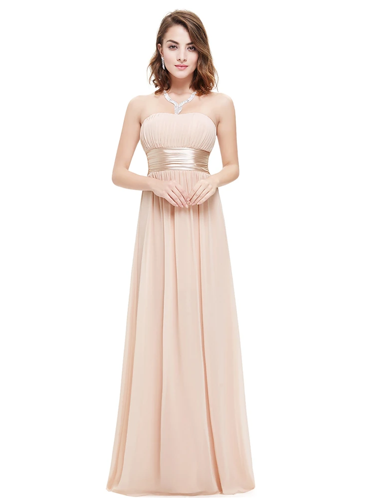 Nude pink Yiiya/платье подружки невесты с вырезом лодочкой без рукавов; Однотонное Платье трапециевидного силуэта; demoisle D Honneur; C408 размера плюс; шифоновое платье; Vestido Madrinha - Цвет: Nude pink