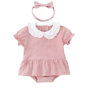 

2020 Fashion Newborn Toddler Infant Baby Girls Ruffles Romper Short Sleeve Jumpsuit Clothes Outfits