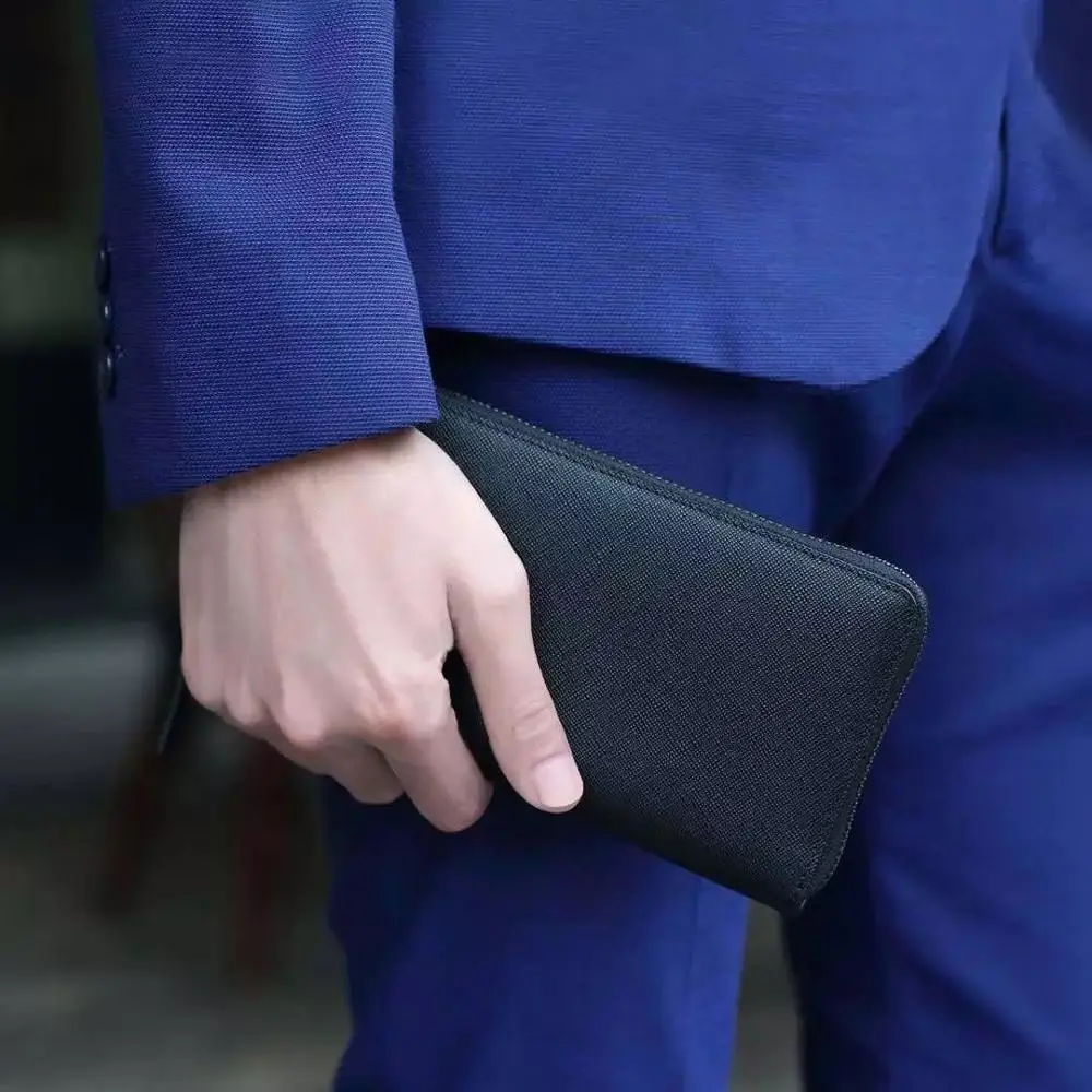 Xiaomi 90FUN лаконичный бизнес, Длинный кошелек Safiano из натуральной кожи с держателем для карт, кошелек для мужчин и женщин, повседневные монеты, банкноты